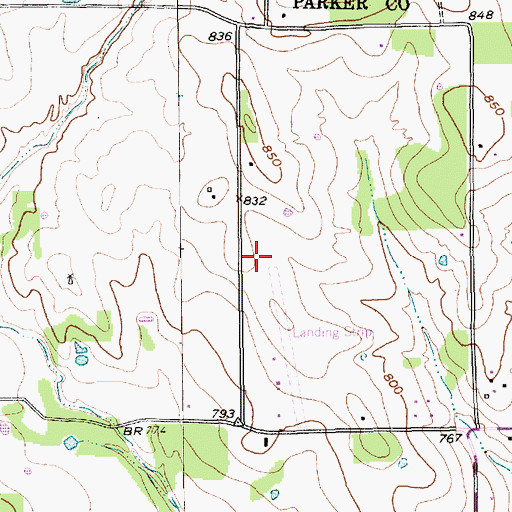 Topographic Map of Kezer Air Ranch, TX