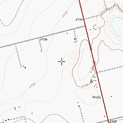 Topographic Map of Stanton Municipal Airport, TX