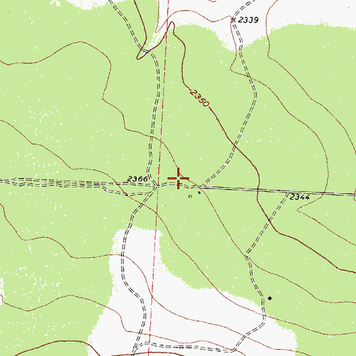 Topographic Map of Mc Entire's Lazy V Ranch Airport, TX