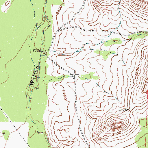 Topographic Map of V and J Ranch Airport (historical), TX