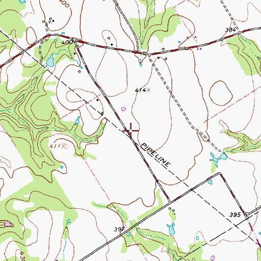Topographic Map of Byrt Airport (historical), TX