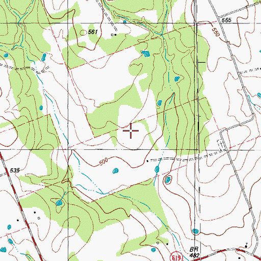 Topographic Map of Barton Field (historical), TX