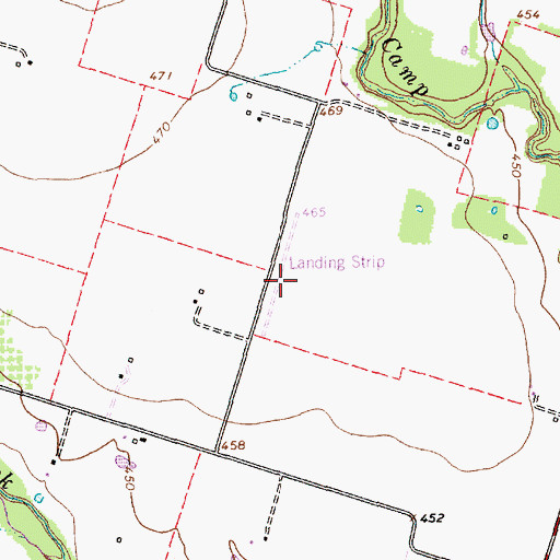 Topographic Map of Lesikar Farms Airport (historical), TX