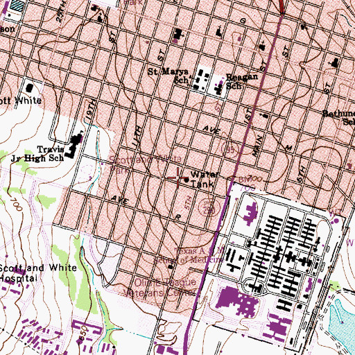 Topographic Map of Vac Heliport, TX