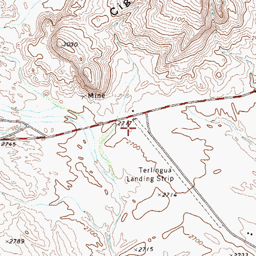 Topographic Map of C Fulcher Ranch Airport, TX