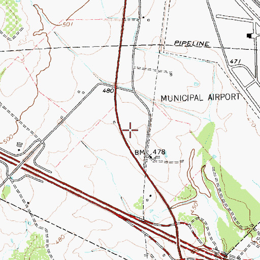 Topographic Map of Terrell Community Hospital Heliport, TX