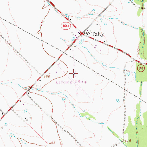Topographic Map of Parker Field (historical), TX