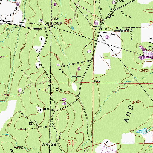 Topographic Map of Wadley Regional Medical Center Heliport, TX
