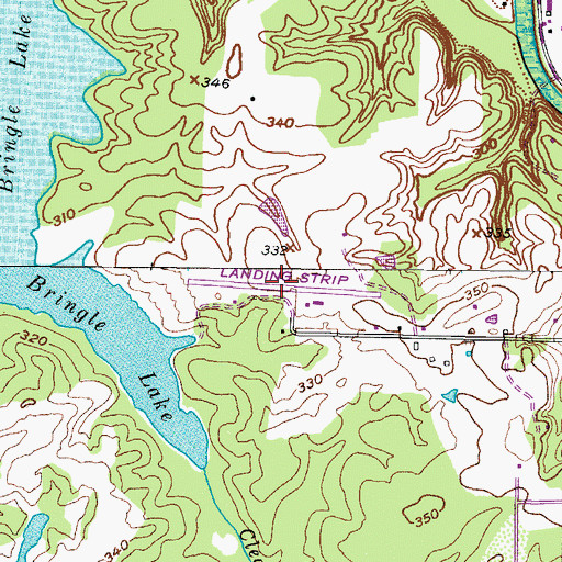 Topographic Map of Shilling's Airport, TX
