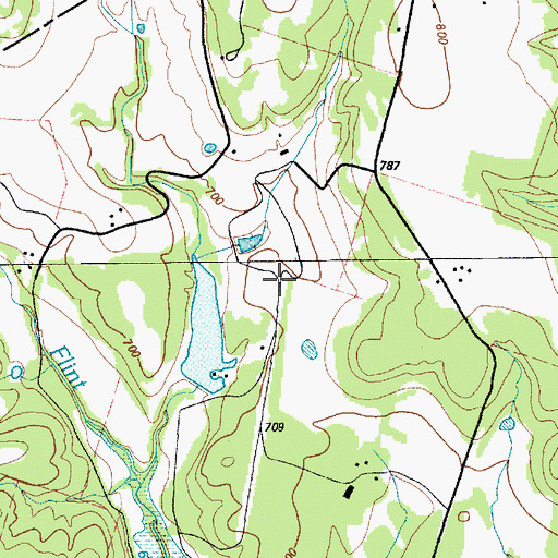 Topographic Map of The Grove/Ranch Airport, TX