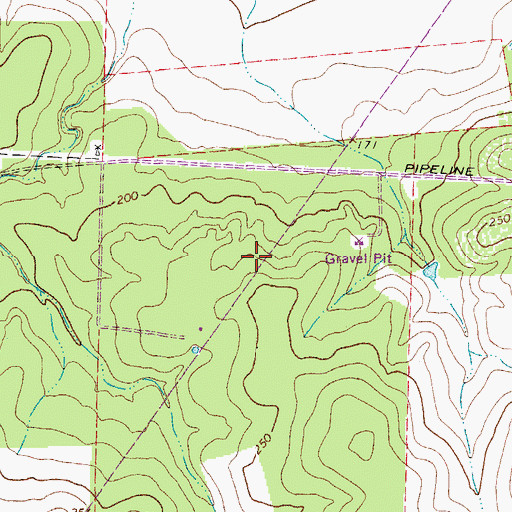 Topographic Map of Beefmasters Best Airport (historical), TX