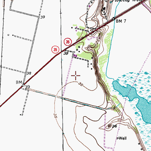 Topographic Map of Gulf Coast Airport (historical), TX