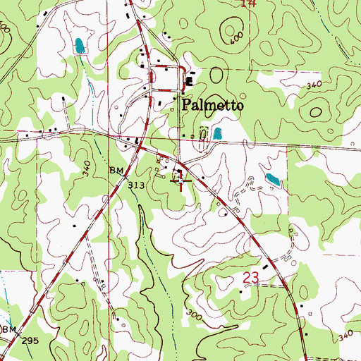 Topographic Map of Unity Grove Lower Cemetery, AL
