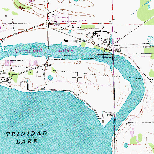Topographic Map of Texas Utilities Company Airport (historical), TX