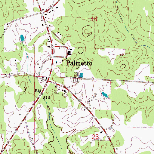Topographic Map of Unity Grove Upper Cemetery, AL