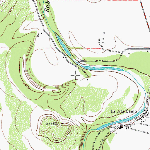 Topographic Map of Utopia on the River Airport (historical), TX
