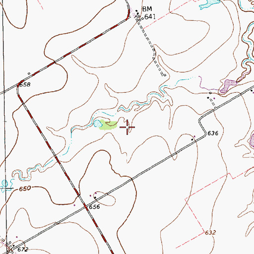 Topographic Map of Carroll Lake-View Airport (historical), TX