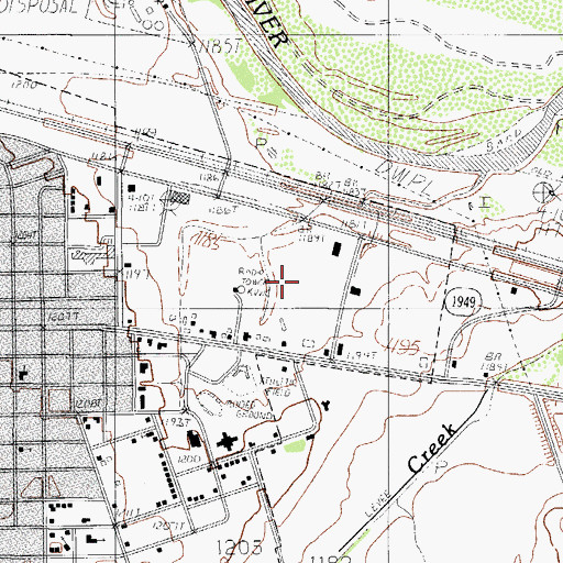 Topographic Map of Shivers Airport, TX