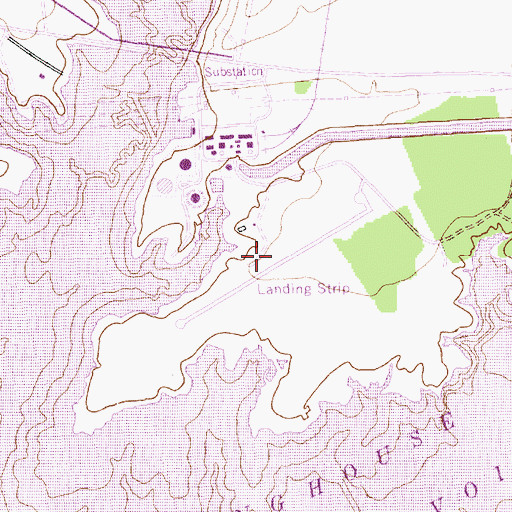 Topographic Map of Tradinghouse Creek Airstrip (historical), TX