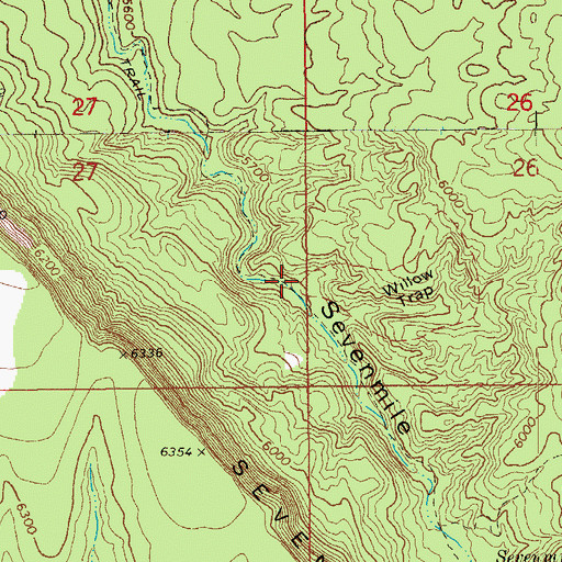 Topographic Map of Willow Trap, AZ