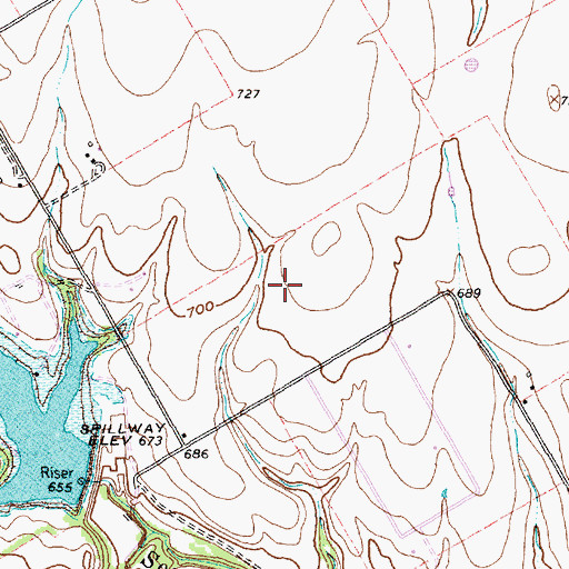 Topographic Map of Zook Airfield (historical), TX