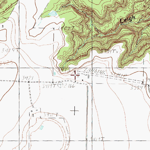 Topographic Map of Mc Neill Ranch Airport, TX
