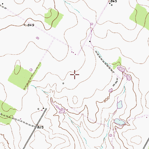 Topographic Map of Tailspin Estates Airport, TX