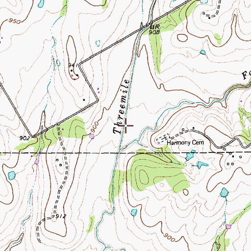 Topographic Map of Sam Little International Airport (historical), TX