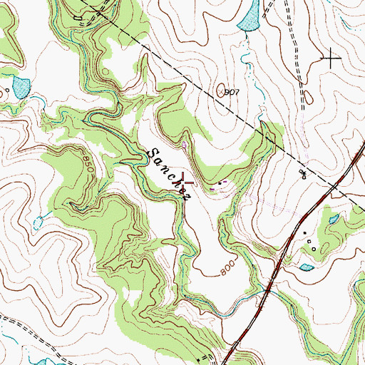 Topographic Map of Amigo for Christ Airport (historical), TX