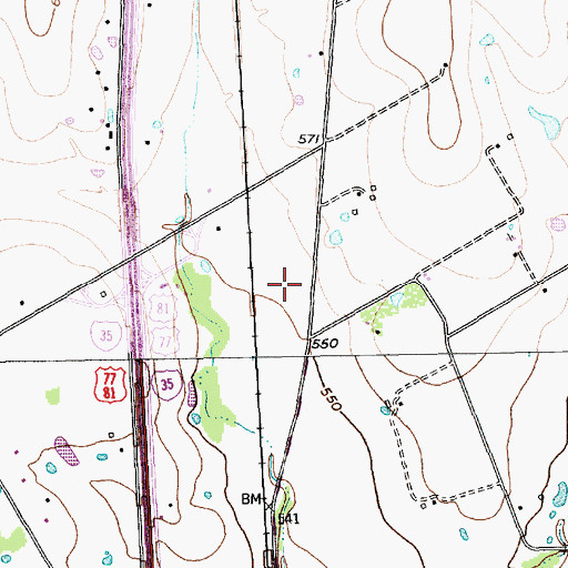 Topographic Map of West Airpark (historical), TX