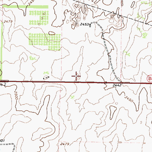 Topographic Map of Wheeler Municipal Airport, TX