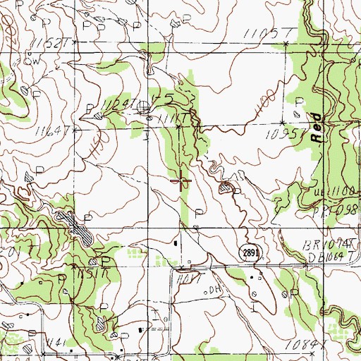 Topographic Map of Rock Creek Ranch Airport, TX