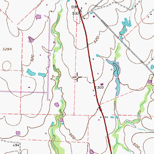 Topographic Map of Van Zandt County Regional Airport, TX