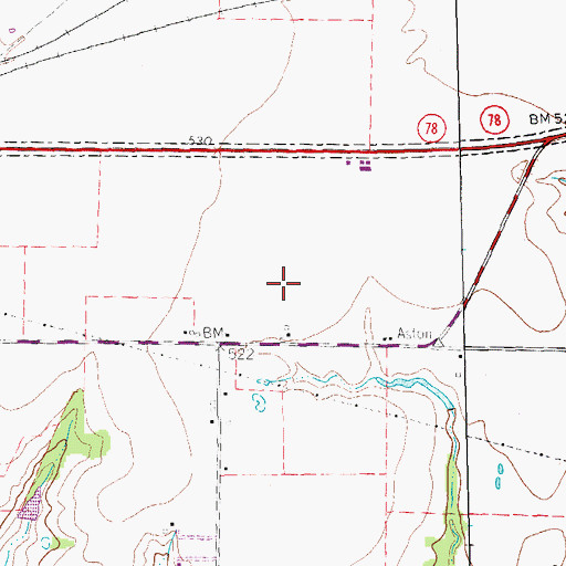 Topographic Map of Walden Ranch Heliport, TX