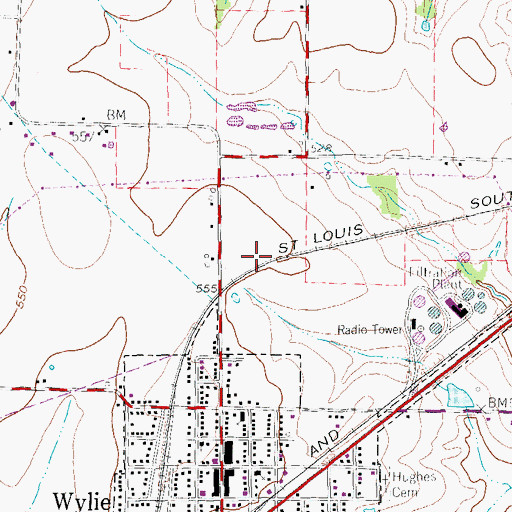 Topographic Map of Putman Heliport, TX