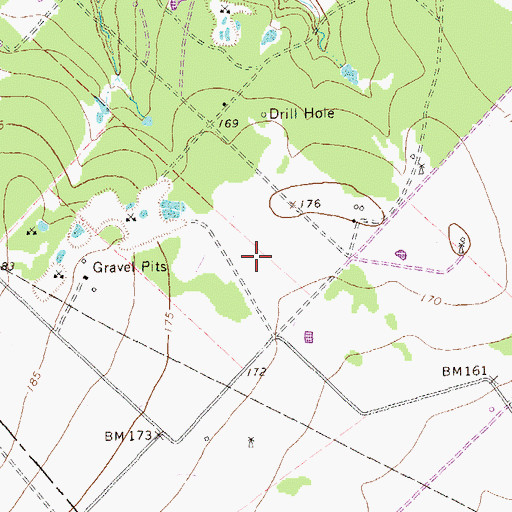 Topographic Map of Dobbs Ranch Airport (historical), TX