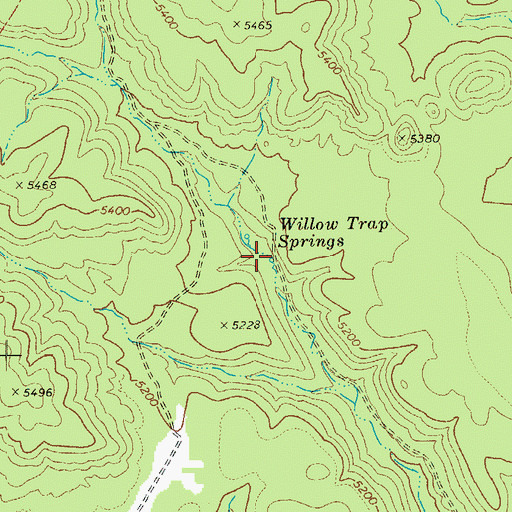 Topographic Map of Willow Trap Springs, AZ