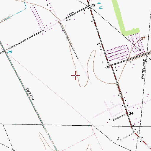 Topographic Map of KTEK-AM (Alvin), TX