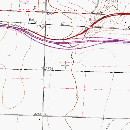 Topographic Map of KZIP-AM (Amarillo), TX