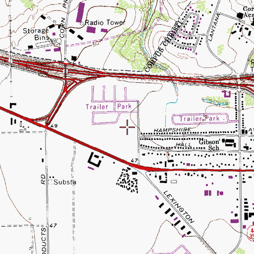 Topographic Map of KCCT-AM (Corpus Christi), TX