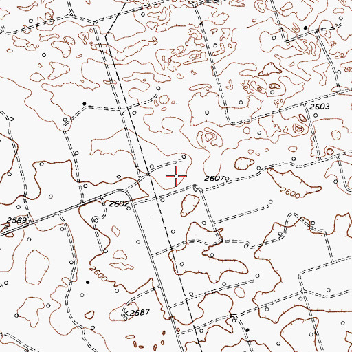 Topographic Map of KXOI-AM (Crane), TX