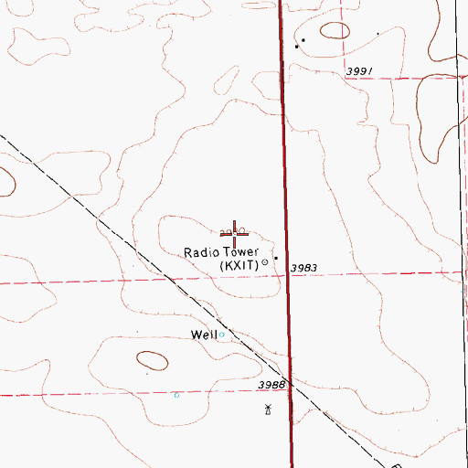 Topographic Map of KXIT-AM (Dalhart), TX