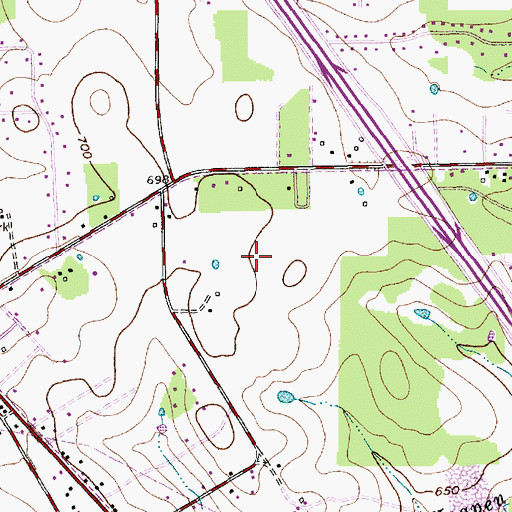 Topographic Map of WBAP-AM (Fort Worth), TX