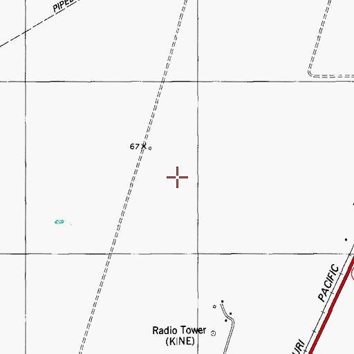 Topographic Map of KINE-AM (Kingsville), TX