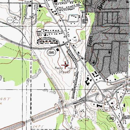 Topographic Map of KLGV-AM (Longview), TX
