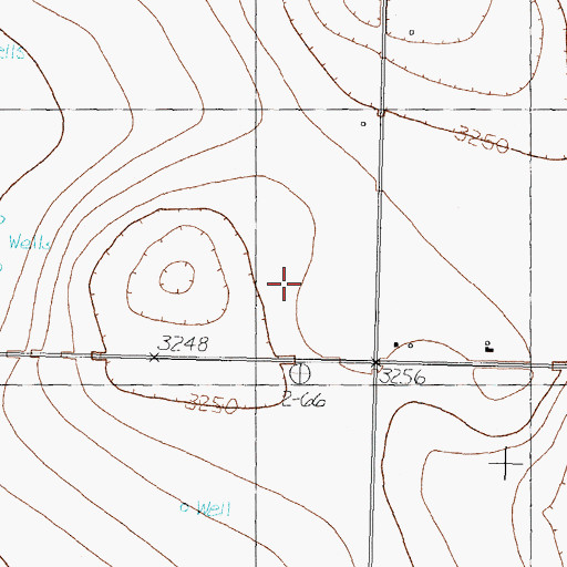 Topographic Map of KFYO-AM (Lubbock), TX