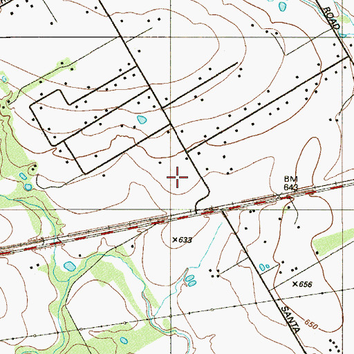 Topographic Map of KBIB-AM (Marion), TX