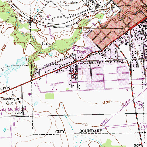 Topographic Map of KWBC-AM (Navasota), TX