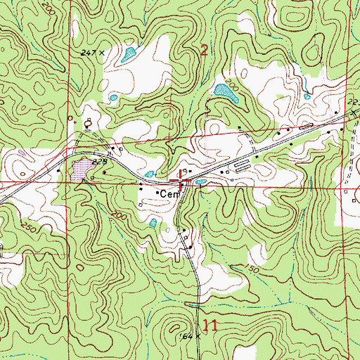 Topographic Map of New Bethel Church, AL