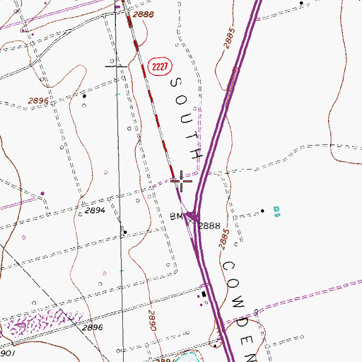 Topographic Map of KOYL-AM (Odessa), TX
